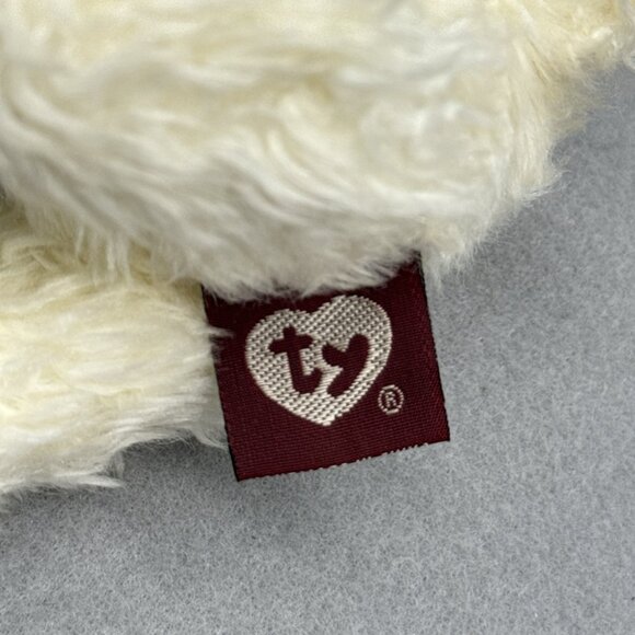 Ramsey Lamb Ram Fuzzy Horns Attic Treasures Off White Plushie TY 1993 Posable 6" - Picture 9 of 10